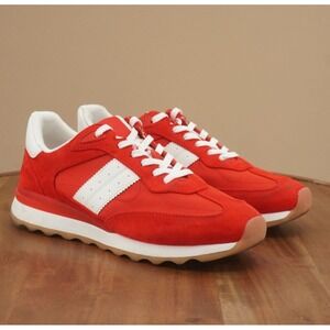 Steve Madden Womens Percie Sneakers Shoes Red Textile Lace Up Size 9.5M